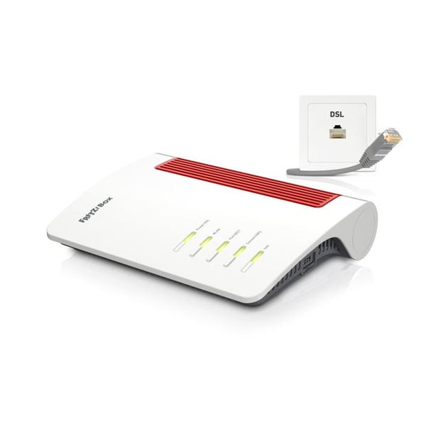AVM FRITZ!Box 7690 Router Modem Wi-Fi 7 Dual-band 5760Mbps 2.5GbE Hvid