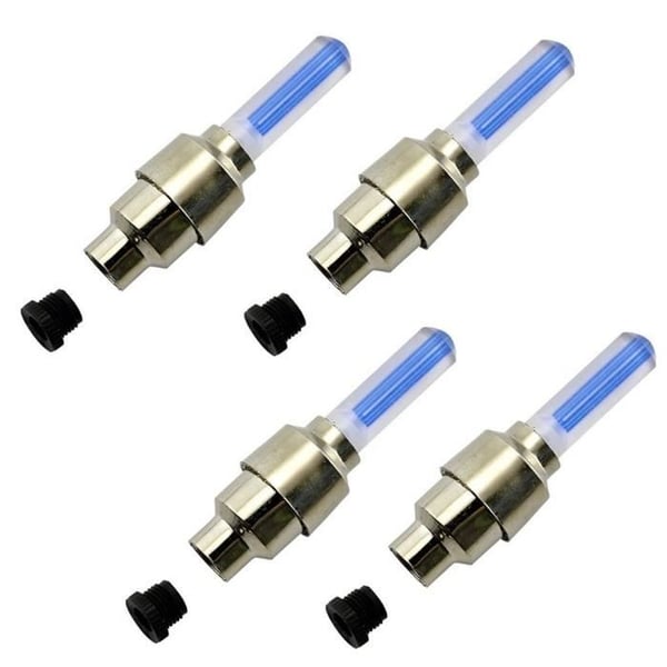 4st Cykel Bil Motorcykel Hjul Däck Ventillock Blixt LED-ljus Lampa Tillbehör A000508
