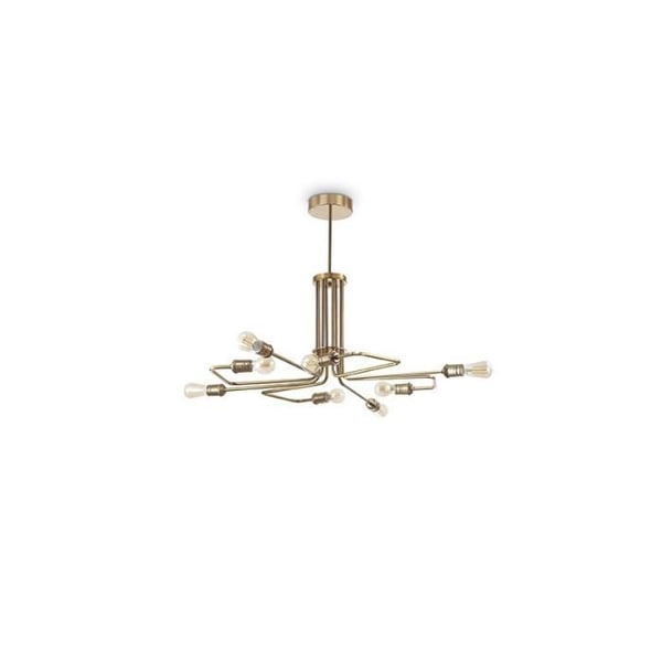 Upphängning - IDEAL LUX - TRIUMPH - Antik mässing - 8 lampor - Vintage