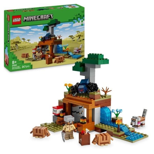LEGO Minecraft 21269 Armadillo Mine Expedition - Byggesæt til drenge