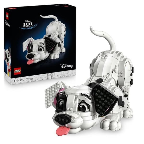 LEGO Disney 43269 101 Dalmatiner Valpen - Byggset för Vuxna med Hund