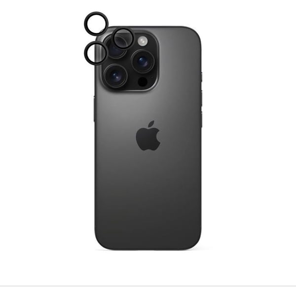 Skyddsglas i aluminium Epico för iPhone 16 Pro/16 Pro Max - svart