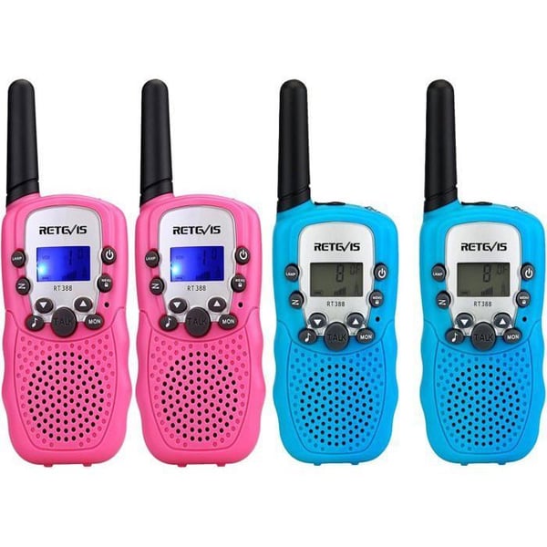 Retevis RT388 Long Range Walkie Talkie för barn, 8CH VOX ficklampa, 3-12 år gamla barnleksaker, födelsedagspresenter, aktiviteter