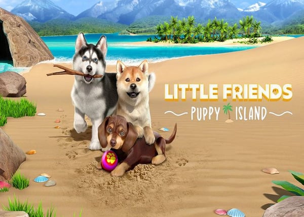 Videospel - Nintendo - Little Friends: Puppy Island - Simulation - 1 Spelare - Fransk Import