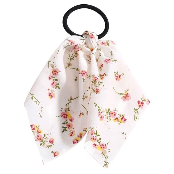 ElastisktHalsduk - AVIZAR - BlommigBandeau - Vit - LättTyg - FörKvinnor