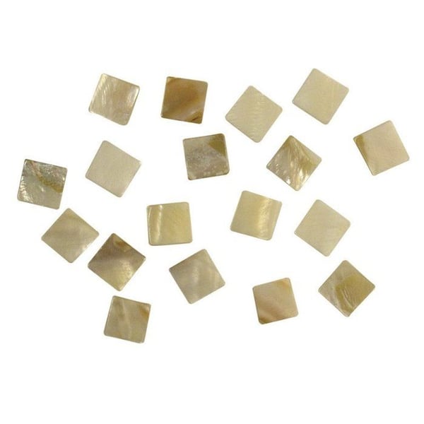 Pärlemorsk mosaik, 12x12 mm, box ca. 52 st / 40 g