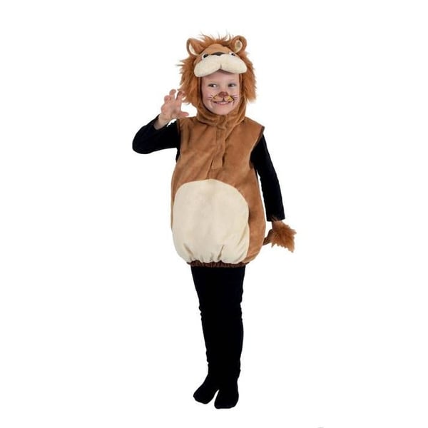 Barn Lion Kostym - PtitClown - Brun - 5 år - Inomhus - Unisex