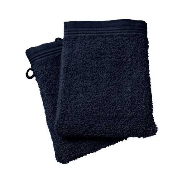 Lot om 2 tvättlappar "Spa" 15 x 21 cm / 400 gr/m² - "Spa" Blå Natt