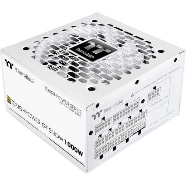 THERMALTAKE - Toughpower GT Snow - PC Strømforsyning - 1000 W - 80+ Guld - ATX3.1 - Fuldt modulær - PCI-E 5.1 THERMALTAKE - Toughpower GT Snow - PC Strømforsyning - 1000 W - 80+ Guld - ATX3.1 - Fuldt modulær - PCI-E 5.1