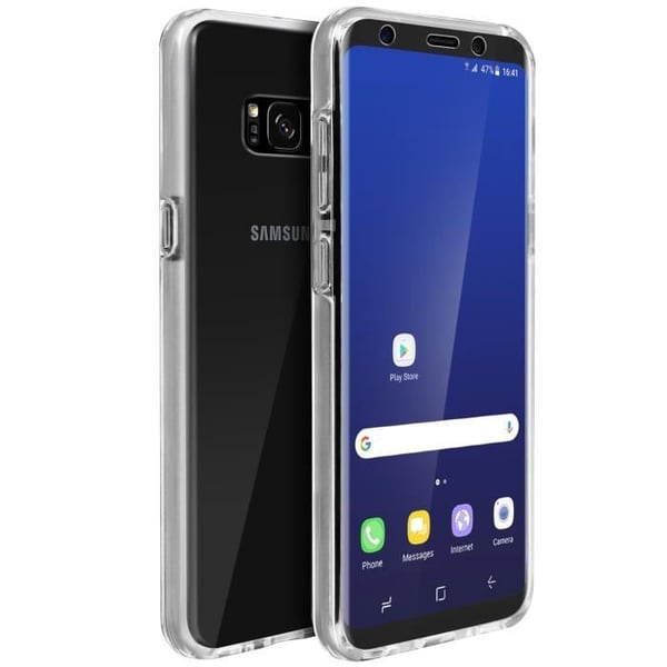 Skyddsskal - AVIZAR - Galaxy S8 - Transparent - Ultrafin - Silikon och Polykarbonat