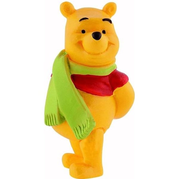 Winnie the Pooh figur med tørklæde 6cm - BULLYLAND - Håndmalet model