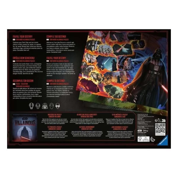Pussel Star Wars Villainous Asajj Ventress - Ravensburger - 1000 bitar - Fantastisk