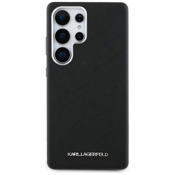 Cover til Samsung Galaxy S25 Ultra - Karl Lagerfeld - Saffiano - Sort - Kompatibel med MagSafe - Elegant