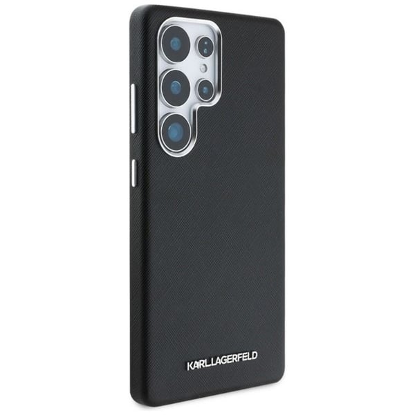 Cover til Samsung Galaxy S25 Ultra - Karl Lagerfeld - Saffiano - Sort - Kompatibel med MagSafe - Elegant