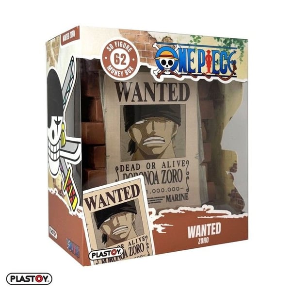 Spargris | One Piece | Wanted Affisch Zoro