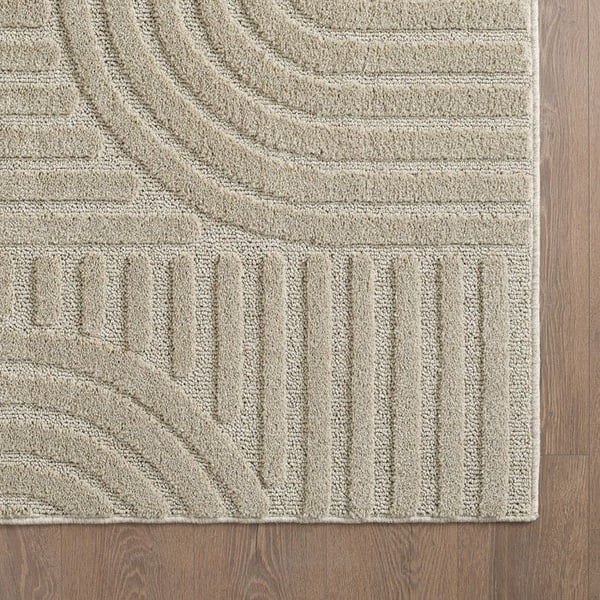 Matta - MELIS HOME - Skandinavisk bohem - 80X80 cm - Beige - Jutebaksida