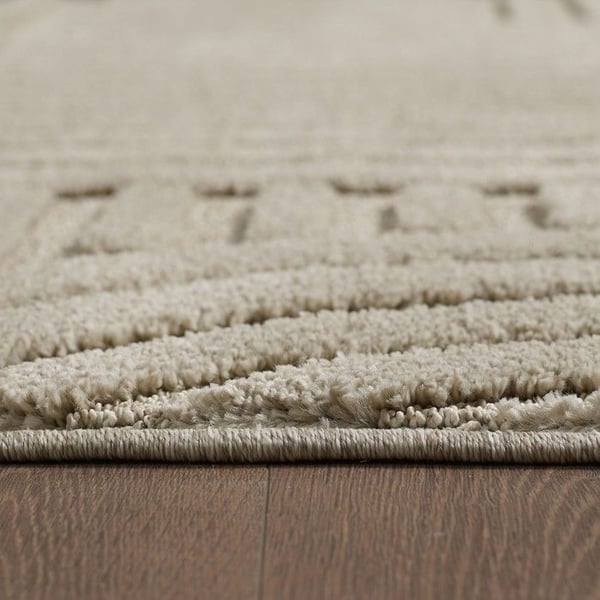 Matta - MELIS HOME - Skandinavisk bohem - 80X80 cm - Beige - Jutebaksida