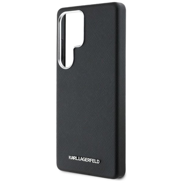 Cover til Samsung Galaxy S25 Ultra - Karl Lagerfeld - Saffiano - Sort - Kompatibel med MagSafe - Elegant