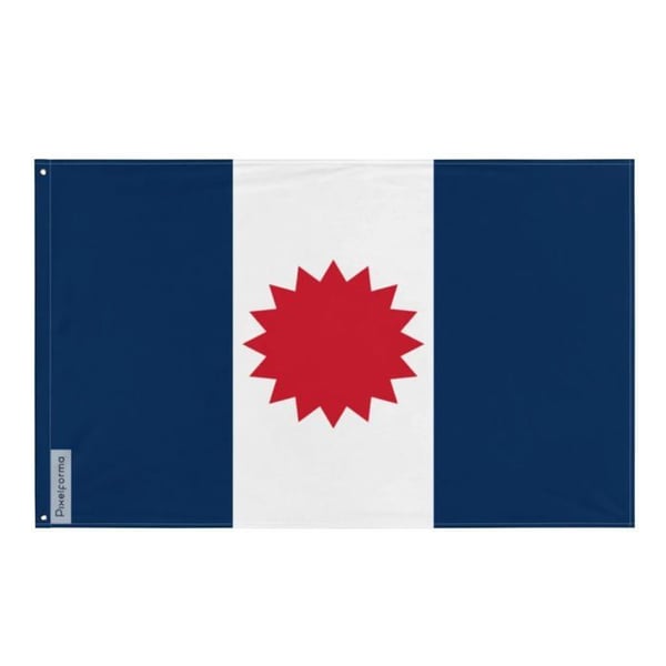 Landets flagga Taï – 90 x 150 cm – Slitstark polyester – 2 metallöglor – Inomhus/Ute – Pixelforma