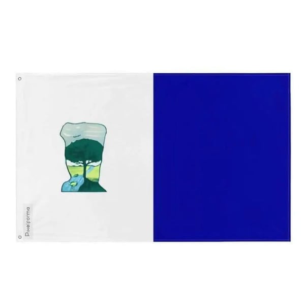 Flagga (Corrientes) – 128 x 192 cm – Hållbar Polyester – 2 Metallöglor – Inomhus / Utomhus – Pixelforma