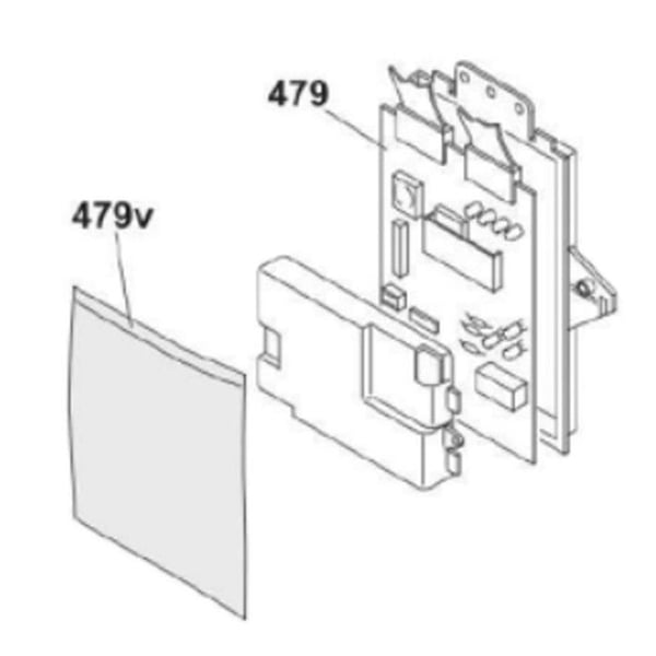 Programmerad elektronisk modul referens 479J Tvättmaskin, Tvättmaskin 49121950 CANDY