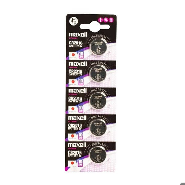 Maxell Lithium knappcellsbatteri CR 2016 celltyp...