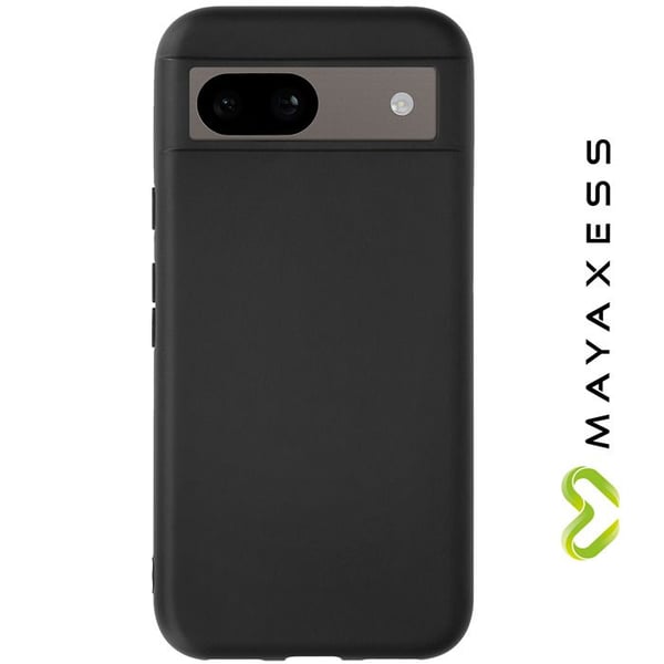 Fodral till Google Pixel 8a - MAYAXESS - Mjukt silikon - Svart - Anti-repa och stötsäkert skydd