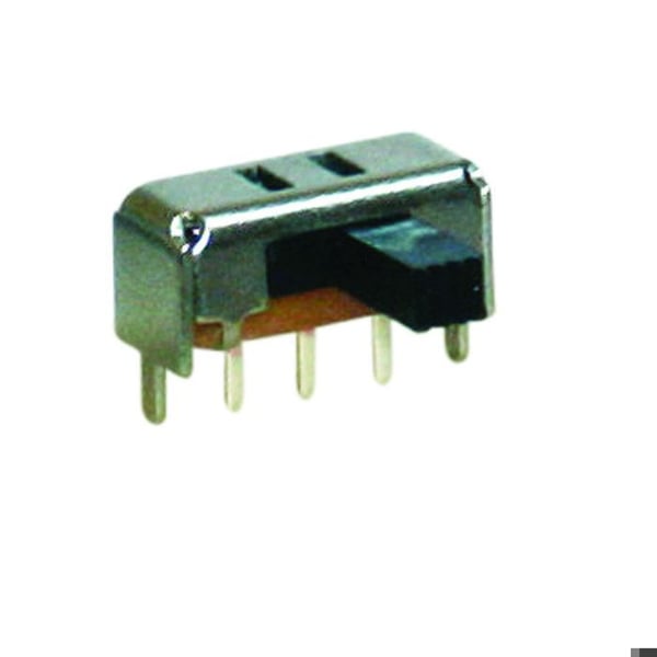 Brytare 2p/1c - ELECTRO DH - 17.117 - Svart knapp - Kretskortsterminaler - 2 portar