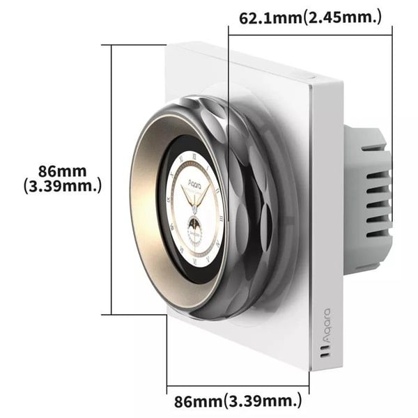 Aqara Touchscreen Dial V1 DS-K01D — Valkoinen upotettava kosketuspyörä Wi‑Fi 8A