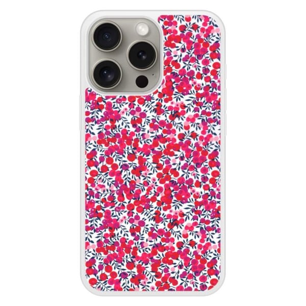 Siliconförstärkt tryckt skal kompatibelt med Apple iPhone 15 Pro Liberty Wiltshire Röd