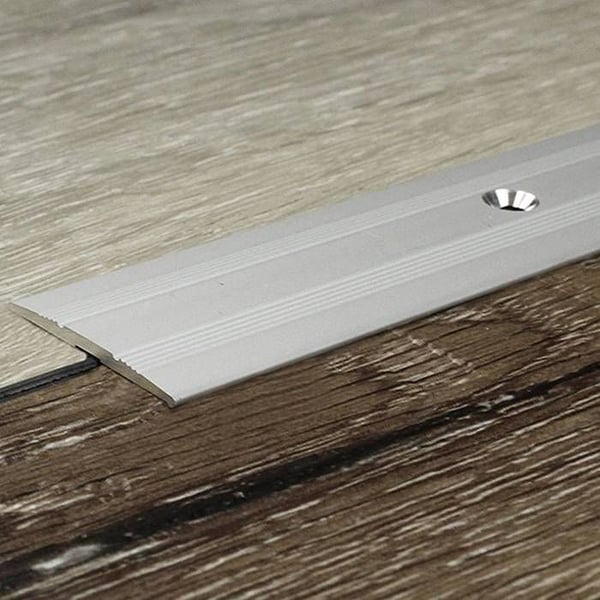 PROVISTON Profil för övergång Aluminium anodiserad Silver l 27 mm H 1.7 mm L 1000 mm Självhäftande