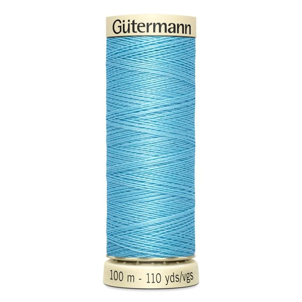 5-pack av 100m spolar 100% polyestertråd Gutermann Ref 788988 - Att 196 - himmelsblå