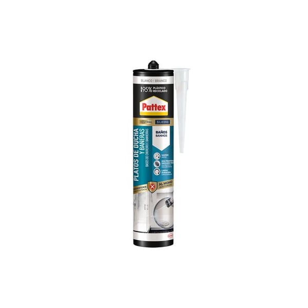 Pattex Dusch- och Badkarssil, Vit, 280 Ml Pattex Dusch- och Badkarssil, Vit, 280 Ml