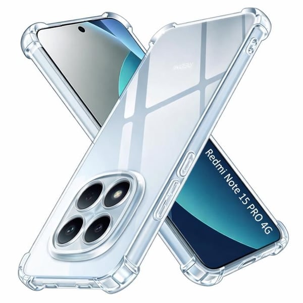 Skyddsfodral för Xiaomi Redmi Note 15 PRO 4G - Stötskyddande Transparent TPU Mjuk Phonillico®