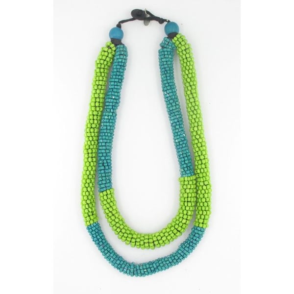 Fanny Fouks - Halsband i anis och turkos