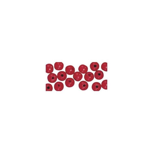 Stora hål pärlor, polerade, 10/8 mm, 39 st, röd