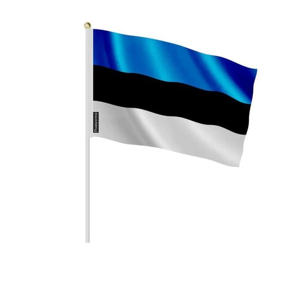 Mini Estoniaflagga – 30 x 45 cm – Att hålla i handen – Polyester – 1 styck – Pixelforma