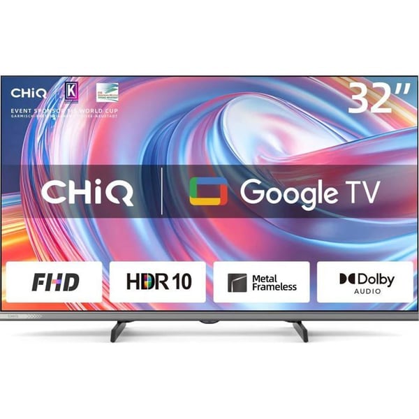LED-TV 32" - CHIQ - L32FM9V - FHD - Google TV - Svart