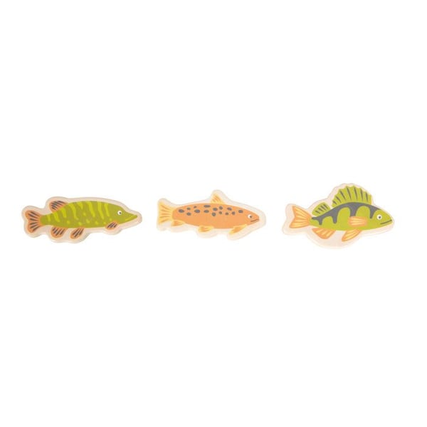 Fiskespil i træ - SMALL FOOT - 4 Friends - Farverigt design - Lære mens man leger - 2 spillere eller flere