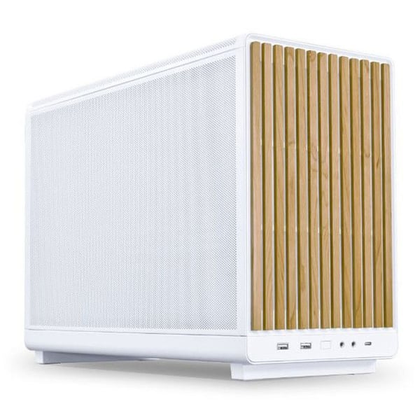 Mini-Tornlåda - LIAN LI - A3-mATX - Vit/Ljust Trä - Extrem Modularitet - Optimalt Utrymme
