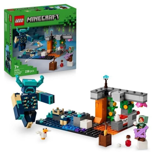 LEGO Minecraft 21274 Mötet Med Warden - Samlarleksak För Pojkar Från 7 År