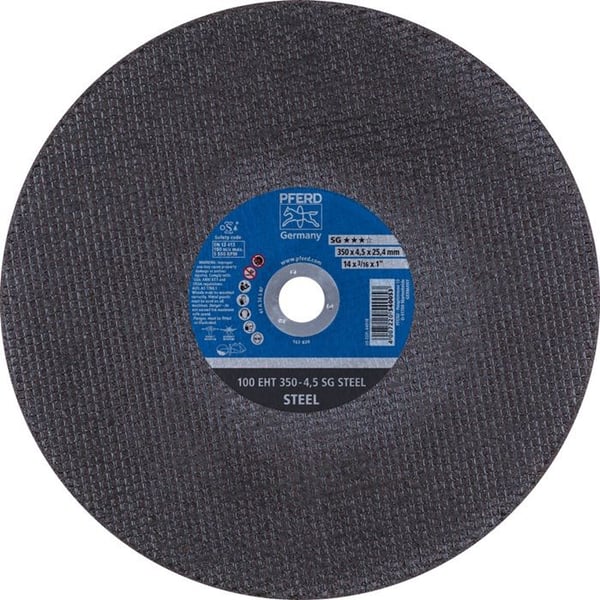 Skärskiva - PFERD - 100 SG STEEL - Ø350mm - Tjocklek 4,5mm - Hål 25,4mm