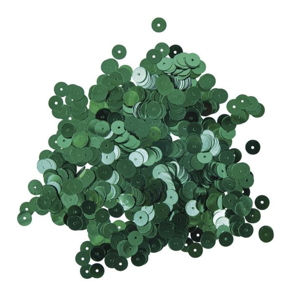 Släta paljetter, 6mm ø, blå - grön, låda - 4000 stycken Släta paljetter, 6mm ø, blå - grön, låda - 4000 stycken