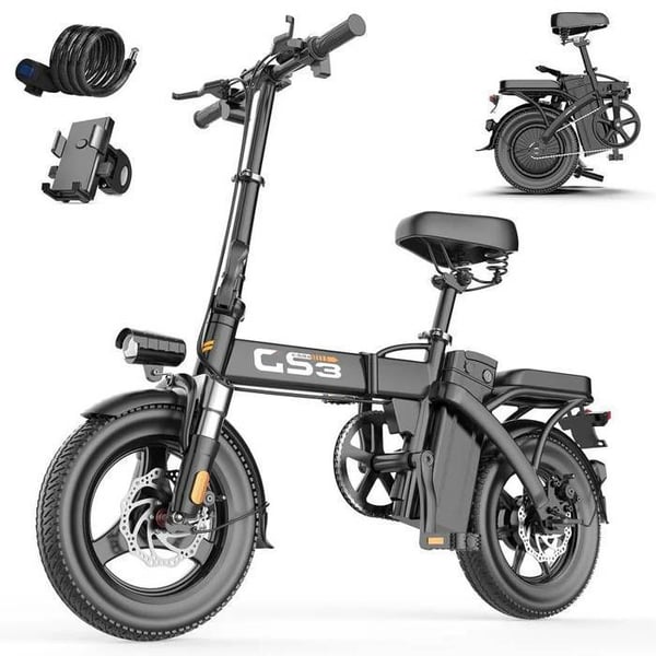 Sähkökäyttöinen Toofly GS3 Aikuisille, Moottori 250 W, Akka 48 V 15 Ah, 14 Tuuman Laajat Maastorenkaat.