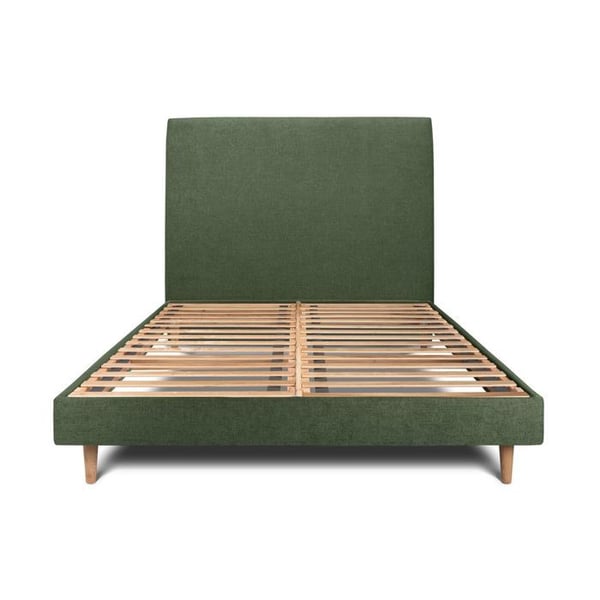 Lit 135x190cm - SÖMN AV BLY - Klädd huvuddyn - Grön - Sängram - 2 platser