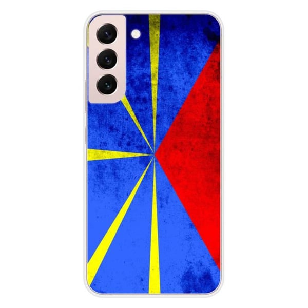 Siliconfodral - Kompatibel med Samsung Galaxy S22 Plus - design med La Réunion-flaggan