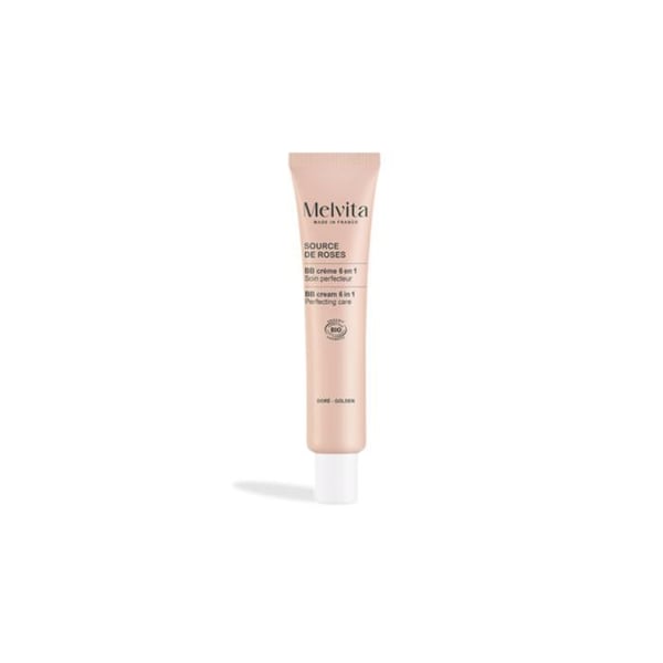 Melvita source rose Crème 6en1 Soin Perfecteur Doré Ekologisk, 40ml