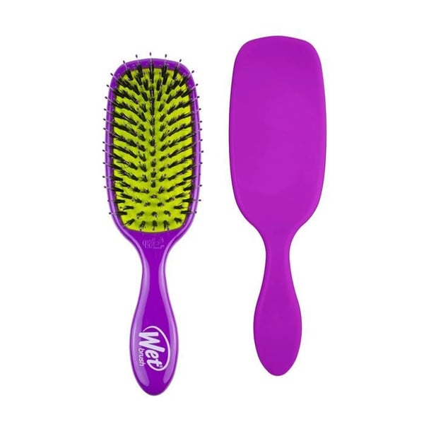 Hårbørste - Wet Brush - Shine - Lilla - 100% vildsvinehår - Skånsom udredning