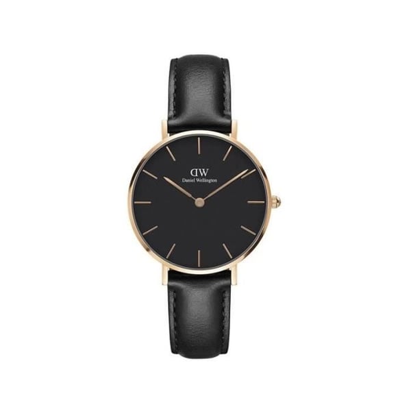 Daniel Wellington Petite SHEFFIELD damklocka - Ø32 roséguld - DW00100168 32 mm svart