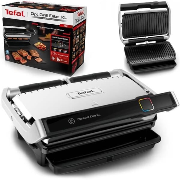 Elgrill - Tefal - Optigrill XL GC760D - 2200 Watt - Non-stick plattor - Automatisk matlagning